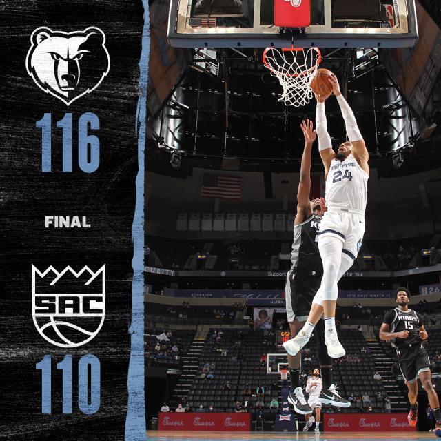 fb体育比分-灰熊送国王告别季后赛 末轮和勇士抢夺西部第八！